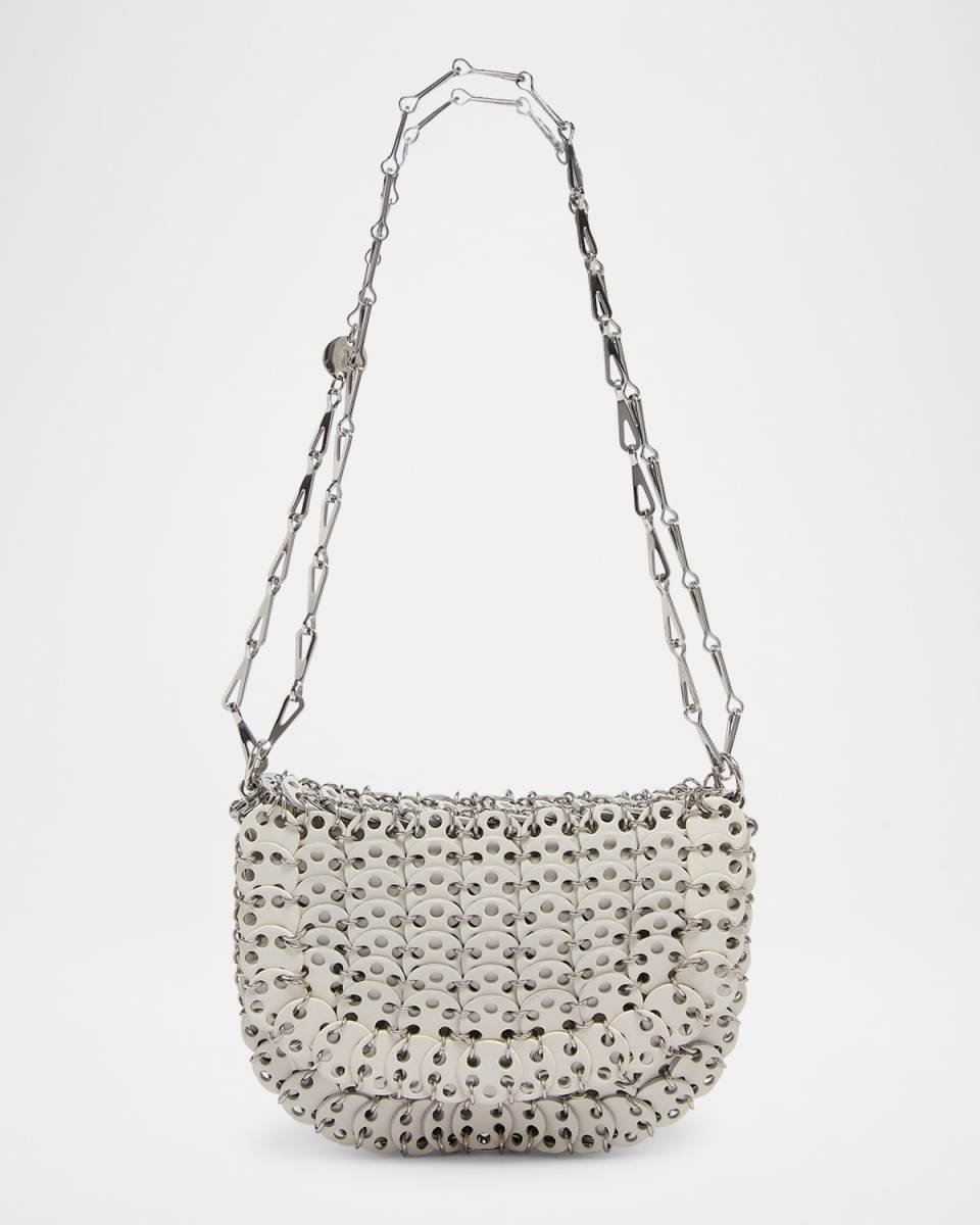 Sac a Main Disc-Link Leather Shoulder Bag
